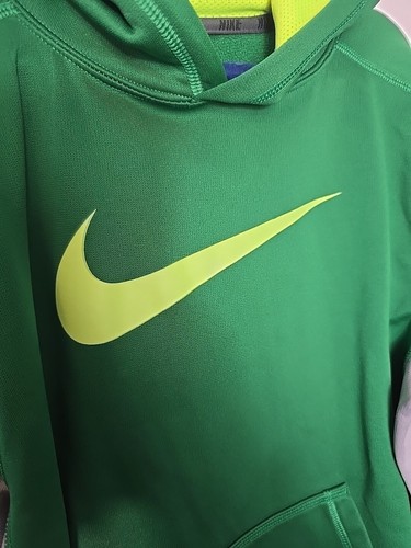 Nike Hoodie Green Gray Therma-Fit Boys Youth M - Picture 4 of 8