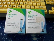 100 ONE TOUCH ULTRA TEST STRIPS 1 BOX OF 100, EXP 4-30-26, DINGED SEALED BOX