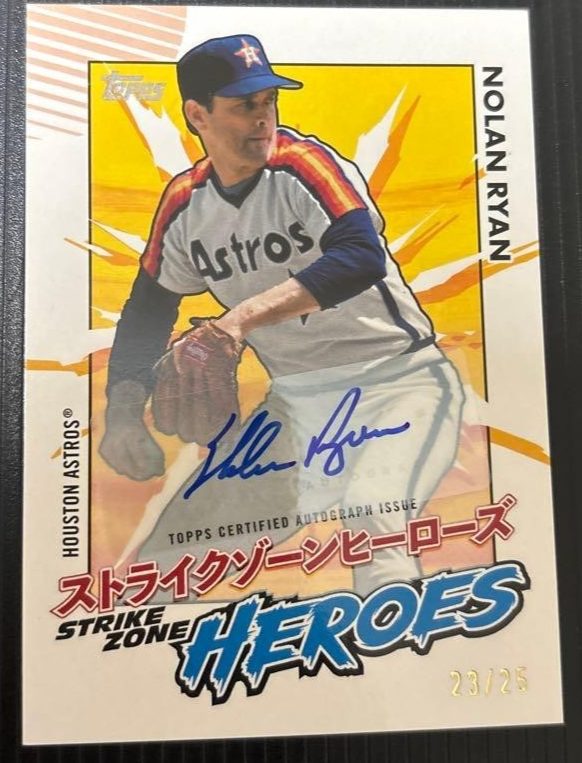 2025 Topps Japan Edition Nolan Ryan SZH-25 Auto /25 Strike Zone 
