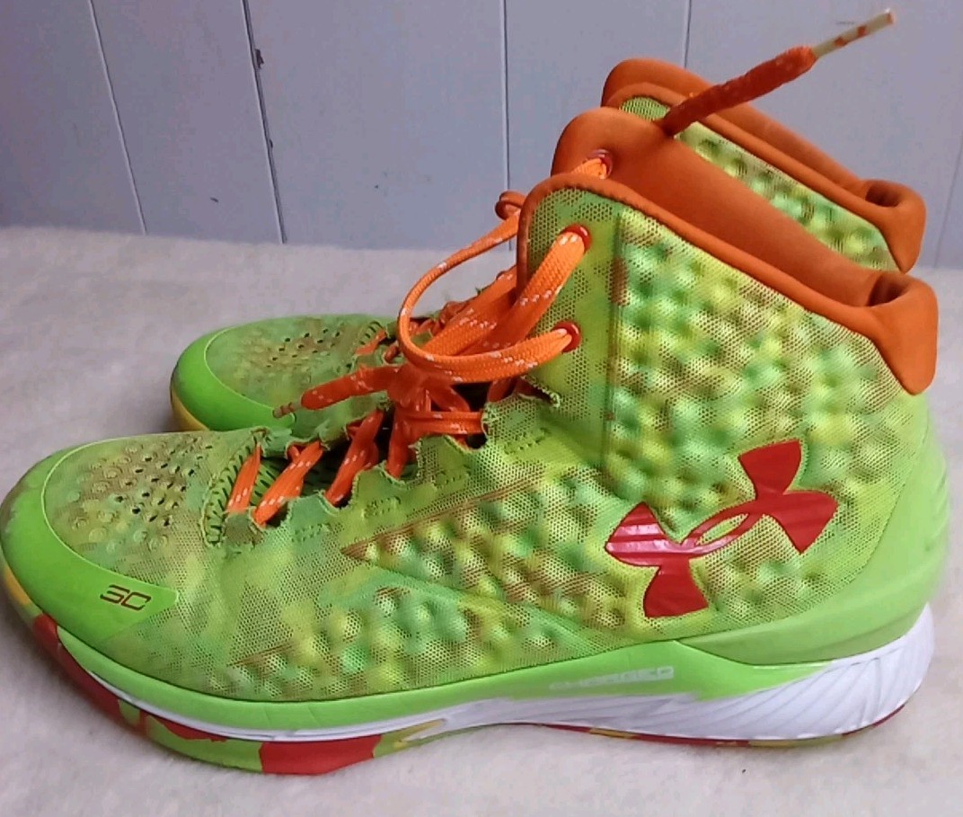 Candy Rain UNDER ARMOUR Curry 1 Retro Basketball Shoes High Tops Mens Sz 12