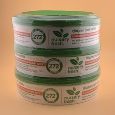 Nursery Fresh Diaper Pail Refills 7-Layer Bags Green 3 Pack Holds 272 Diapers