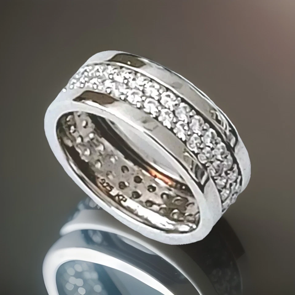 Sylvie's Schmuckinsel Ring 925 Silber mit Zirkonen Grösse 18  OVP Neu