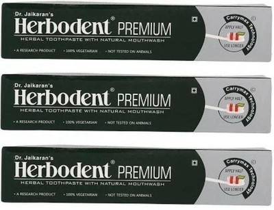 Dr. Jaikaran Herbodent Premium Herbal ( Pack Of 3 ) Toothpaste - 100 gm/3.52 oz
