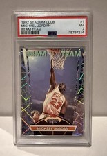 1992-93 Topps Stadium Club Beam Team Michael Jordan PSA 7