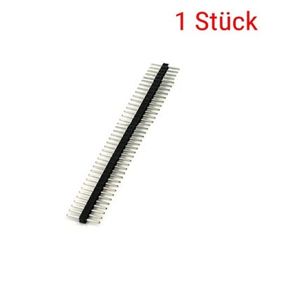 10x Stiftleiste schwarz | 40 Pins | 2,54mm | Pin Header Breadboard für Arduino