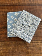 2 Fat Quarters Liberty Fabrics "Denim Florals" Blue Quilt Cotton