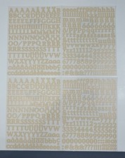 2 Vtg Creative Memories MINI ABC / 123 Sticker Sheets in Vanilla