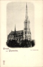 Ak Chemnitz in Sachsen, Gruss aus  Die Petrikirche,  Architektur - 4841267