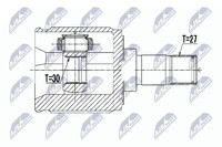 NTY Gelenksatz Antriebswelle NPW-HD-049 FüR Honda CR 5 4 AWD RE5 RM2 Ivtec RM1
