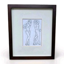 Vintage 60s 70s Hand Drawn Tattoo Production Flash Wall Art Decor Artist Unknown
