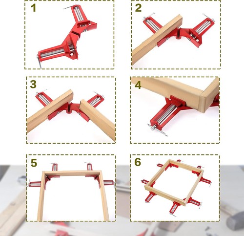 4PCS Corner Clamps for Woodwork 90 Degree Right Angle Clamps Adjustable - Picture 3 of 8
