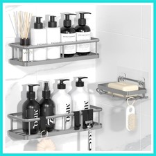 Shower Caddy Adhesive, No Drill Bathroom Shower Organizers, with Removable Ho...