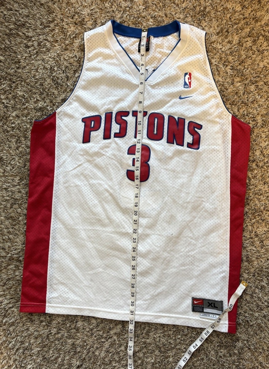 NIKE ナイキ ゲームシャツ タンクトップ Ben Wallace サイズL デトロイト ピストンズ ホワイト レッド ブルー ポリエステル NBA 美品 中古 4c067713 NIKE ナイキ ゲームシャツ タンクトップ Ben Wallace サイズL