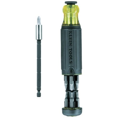 Klein Tools 32303 Multi-Bit Screwdriver/Nut Driver, 14-in-1, Black/Yellow