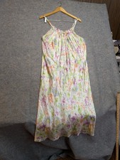 Oscar De La Renta Pink Label Floral Satin Midi Dress Size Large Resort Spring