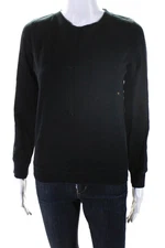 APC Womens Long Sleeved Front Pocket Crew Neck Sweatshirt Top Black Size XS