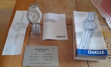 Madison New York Armbanduhr mit 1 Diamanten0,004 ct, 90 Ziersteine u. Zertifikat