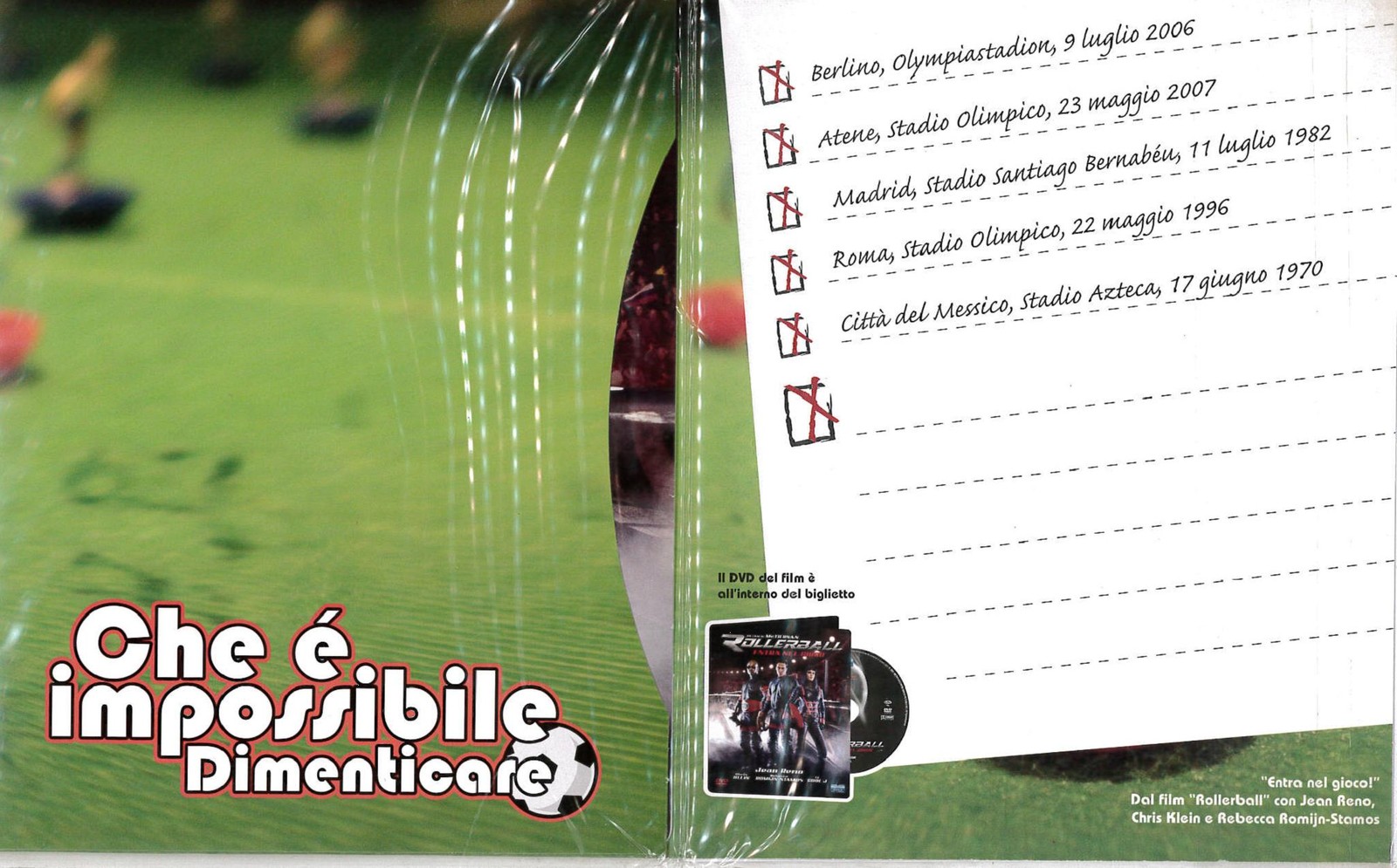 ROLLERBALL ENTRA NEL GIOCO  + BIGLIETTO  FANTASCIENZA