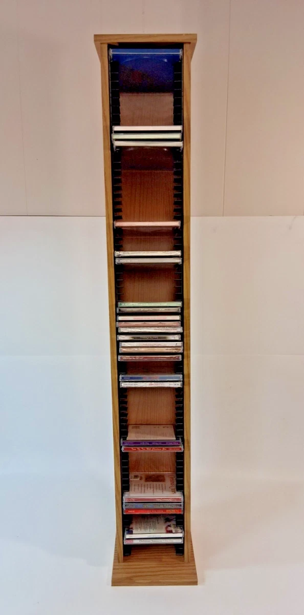 ヴィンテージ CDラック オーク材 CAL OAK アメリカ Real wood CD Storage Racks - dowel style - made in USA - free shipping
