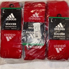 6 par skarpet Adidas Unisex Multisport Dorosły rozmiar/duże Kolanowe Czerwone Piłka nożna