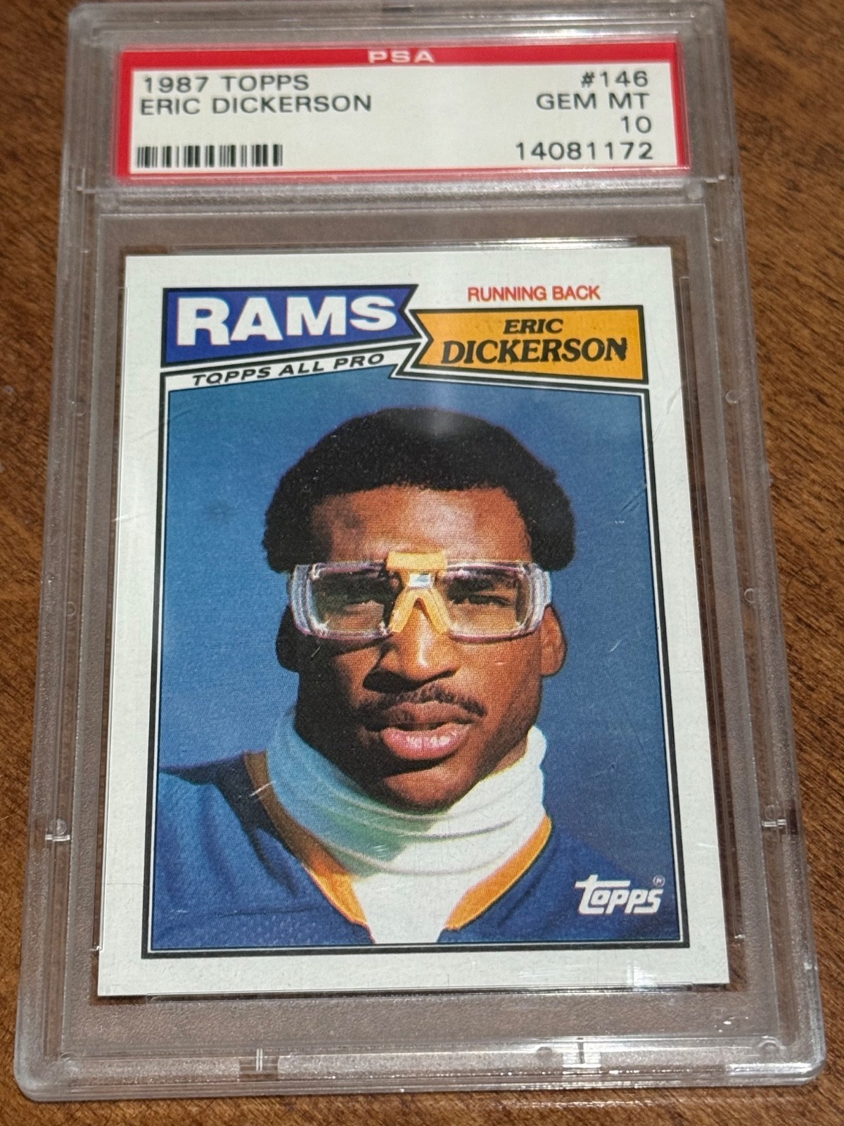 1987 TOPPS ERIC DICKERSON #146 RAMS HOF PSA 10