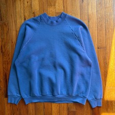 Vintage 1990  s Single Stitch Fruit of the Loom Faded Blank Crewneck Sweatshirt