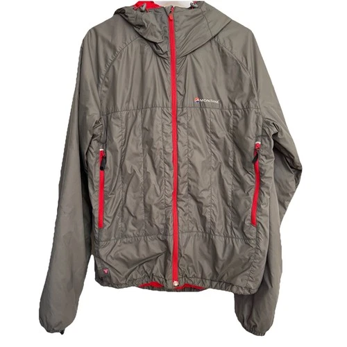 Montane Jacket Mens Sz M Grey Pertex Microlight Insulated Lightweight Coat Trek - product listing photo