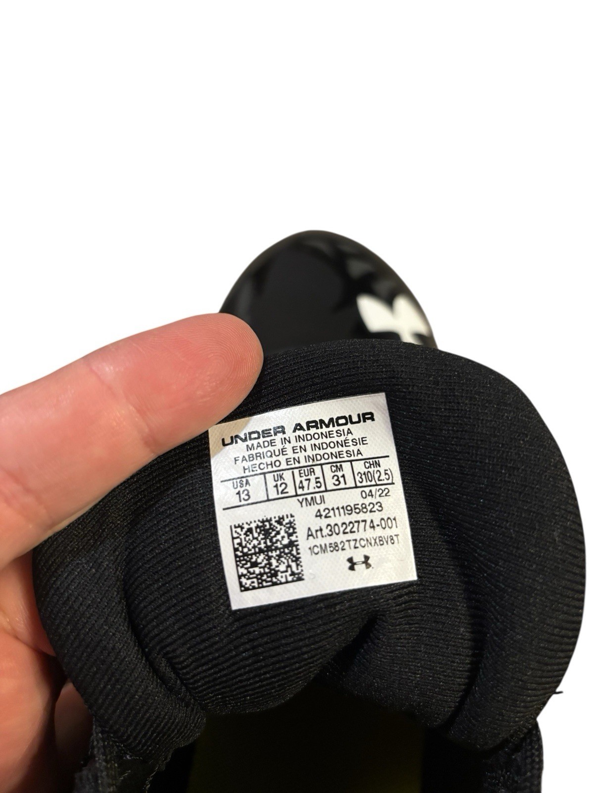 Under Armour Spotlight Football Cleats Black Mens 13 3022774-001 Activewear thumbnail 8