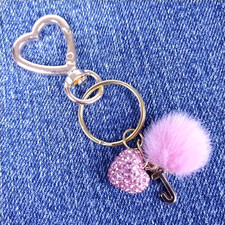 Personalized Charm Keychain Letter Initial - J - Novelty Key Ring 268