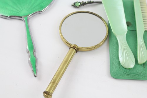 Womens Vanity Collectables Greens Inc Hat Pins Mirror Scent Bottle Lipstick Case - Picture 8 of 10