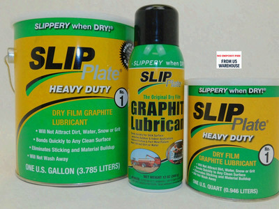 6 Pack of 1qt Cans of SLIP Plate - Dry Film Graphite Lubricant Reduce Corrosion
