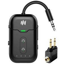 Premium Airplane Bluetooth 5.4 Transmitter Adapter,Supports 2 Small, Black