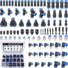 94 Pcs Quick Connect Air Line Fittings Kit Pneumatic Push Lock Air Fittings