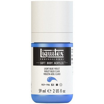 Professional Soft Body Acrylic Paint 59ml 2oz Bottle Light Blue Violet