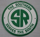 Vintage 1950’s Post Cereal Premium THE SOUTHERN SOU SR Railroad Tin Sign 3x3in