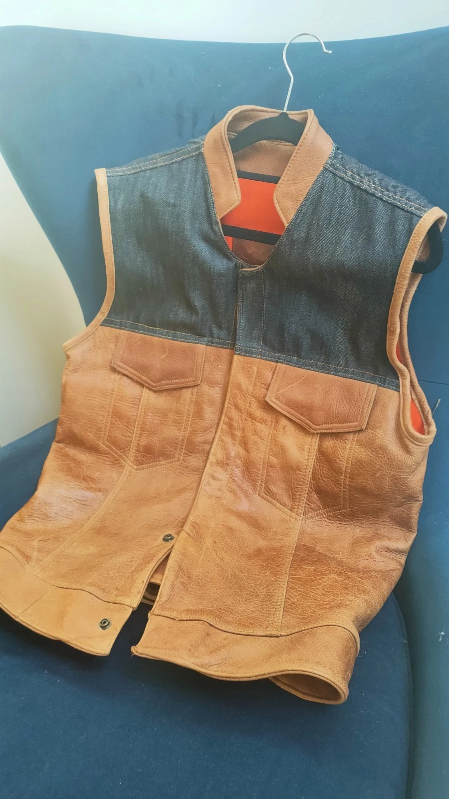Grifter Masterson leather motorcycle vest - product detail image 10
