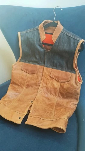 Grifter Masterson leather motorcycle vest image 10