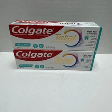 Colgate Total Fresh Mint Stripe Paste Toothpaste 3.3Oz  Lot Of 2