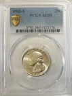 1932 S Washington Quarter PCGS AU 58 very nice coin