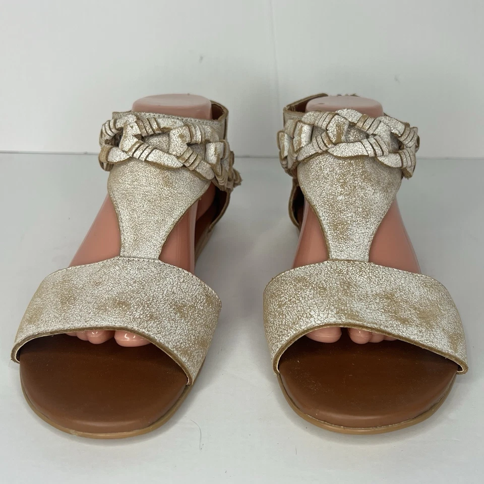 NWOB! Naughty Monkey Loop D Loop Off White Open Toe Women's Flat Sandals SZ 9.5 - Image 3 of 4