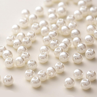 Ca.2000Pcs Elfenbeinfarbene Perlen Zum Basteln,6Mm Round Lose Perlen FüR Schmuck