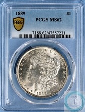 1889 Morgan Dollar PCGS MS62 - Best 62 Ever!!!