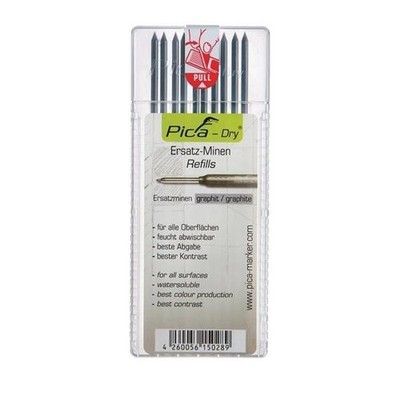 Pica Minenset -Dry 10x graphit feucht abwischbar 10 Minen/Set Pica-Marker 4030