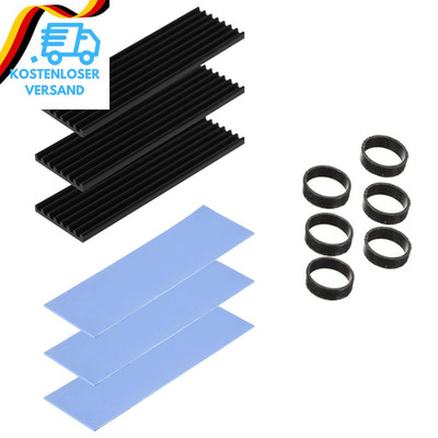 M2 SSD Kühlkörper 3 Satz M.2 Wärmeleitpad Kühler-Set Heatsink Aluminium Cooler
