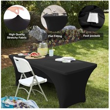 Stretch Washable Table Topper for Rectangle Tables