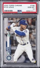 2020 TOPPS CHROME #186 KYLE LEWIS ROOKIE RC PSA 10