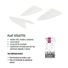 Organic Nails TIP FLAT STILETTO ORG CAJA CON 200 SURTIDO