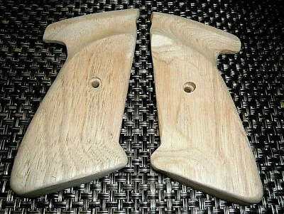 READY TO FINISH! SMOOTH WALNUT AMBIDEXTROUS GRIPS Crosman 2240 1377 etc.