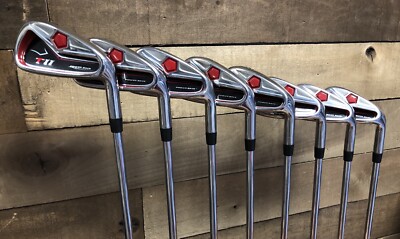 USED RH Mens T11 Power Back Iron Set Stnd Length #4-SW Regular Flex 609-WQWV