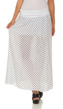 Rock Sommerrock Damen Maxirock Sommer Stufenrock Strandrock Stufen Punkte Lang 8